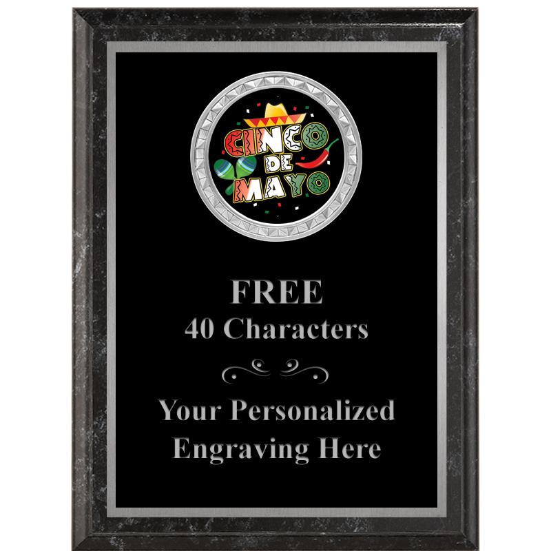 6X8 BLACK EXECUTIVE INS PLQ SV