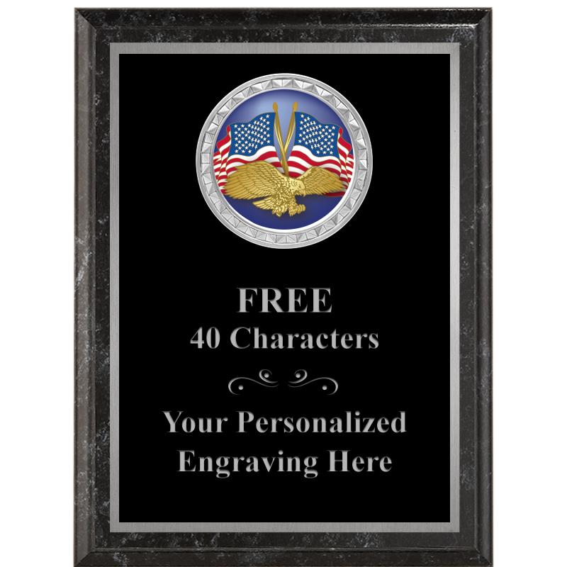 6X8 BLACK EXECUTIVE INS PLQ SV