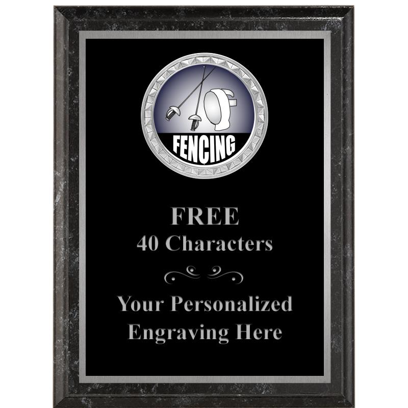 6X8 BLACK EXECUTIVE INS PLQ SV