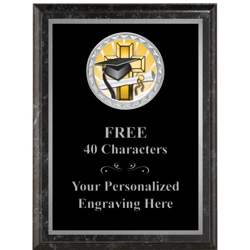 6X8 BLACK EXECUTIVE INS PLQ SV