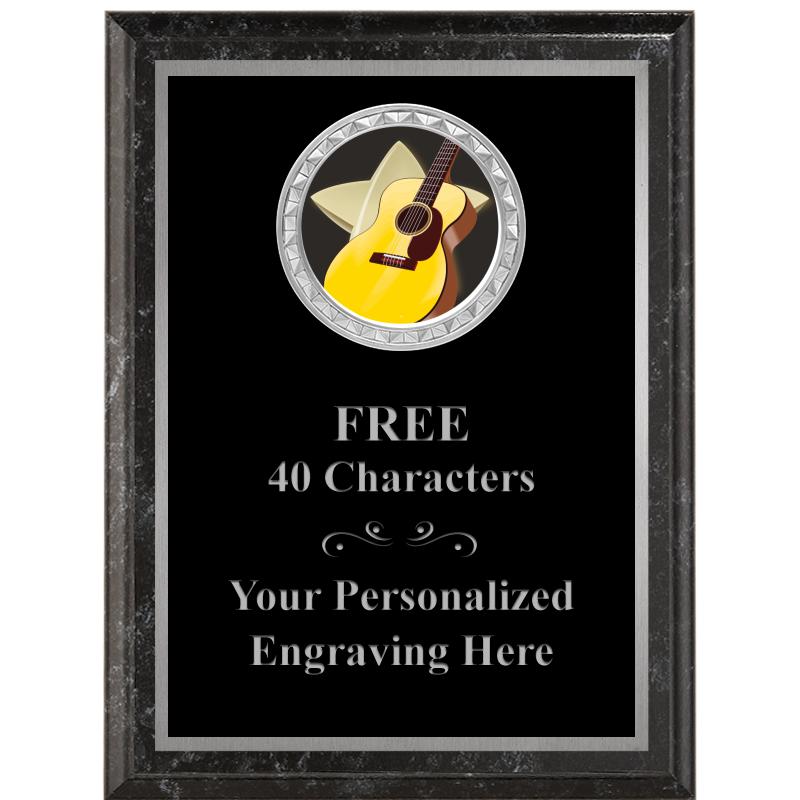 6X8 BLACK EXECUTIVE INS PLQ SV