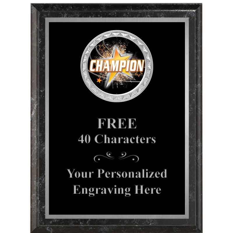 6X8 BLACK EXECUTIVE INS PLQ SV