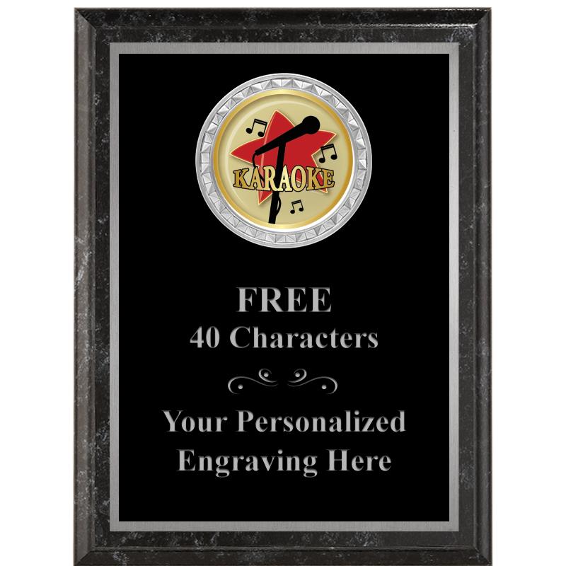 6X8 BLACK EXECUTIVE INS PLQ SV