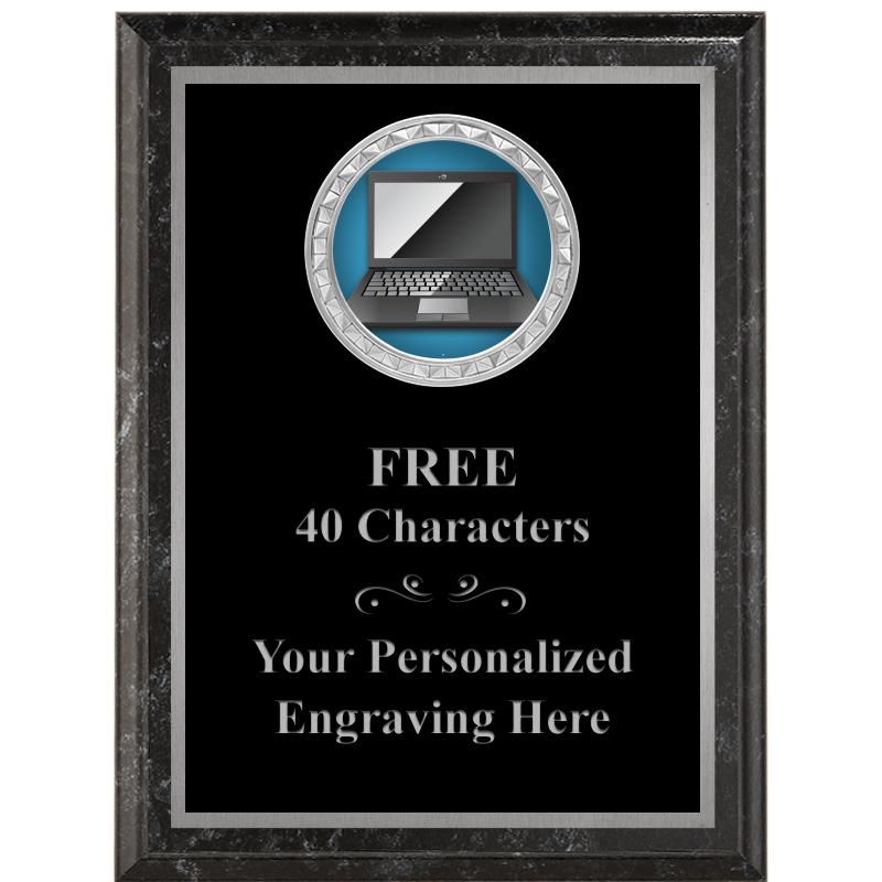 6X8 BLACK EXECUTIVE INS PLQ SV