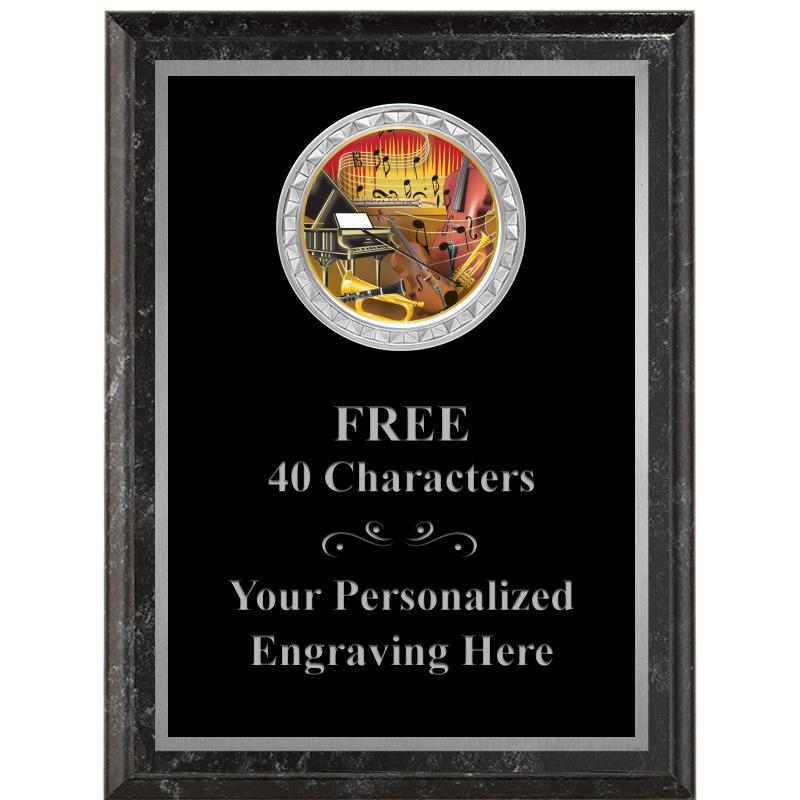 6X8 BLACK EXECUTIVE INS PLQ SV