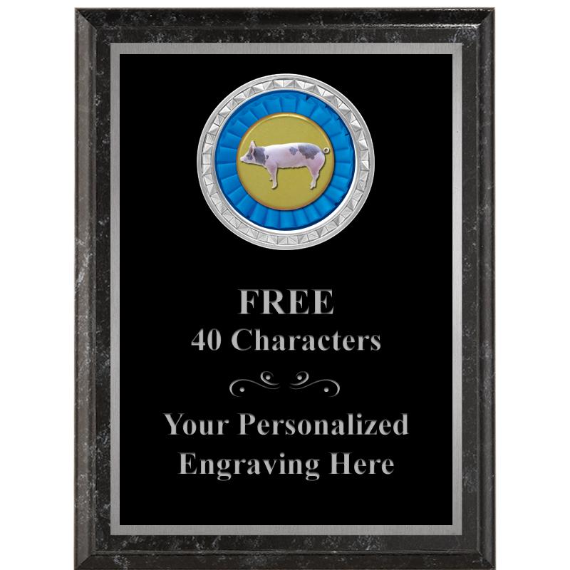 6X8 BLACK EXECUTIVE INS PLQ SV