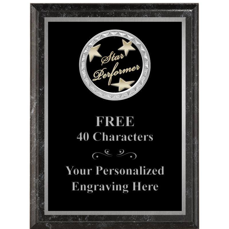 6X8 BLACK EXECUTIVE INS PLQ SV