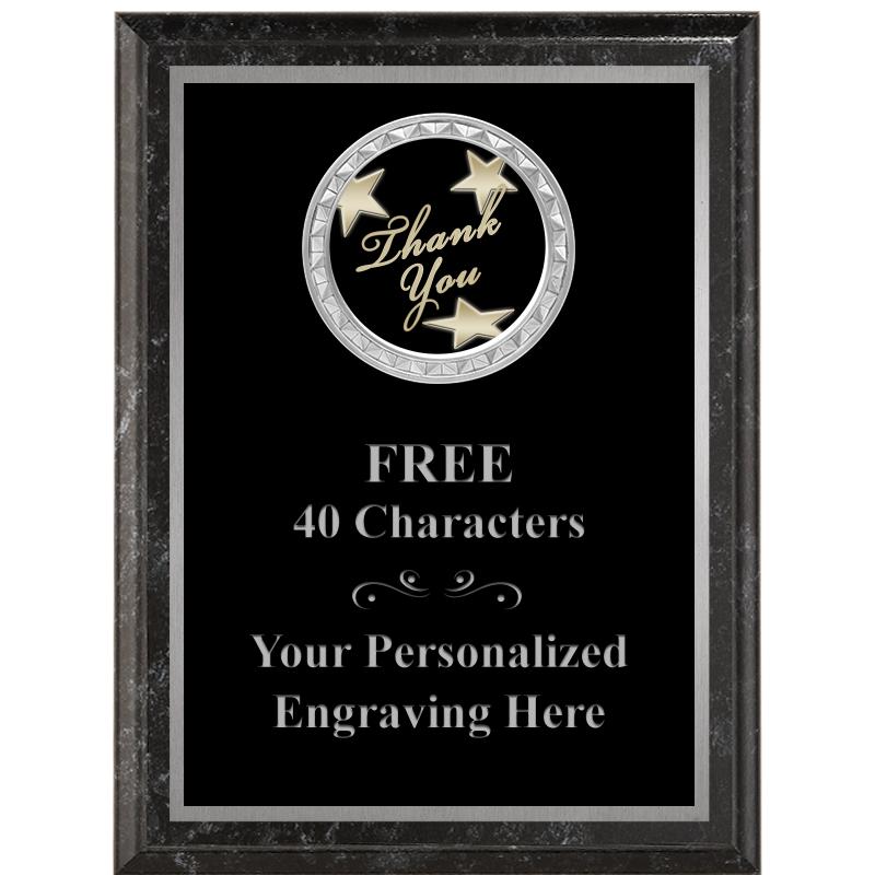 6X8 BLACK EXECUTIVE INS PLQ SV