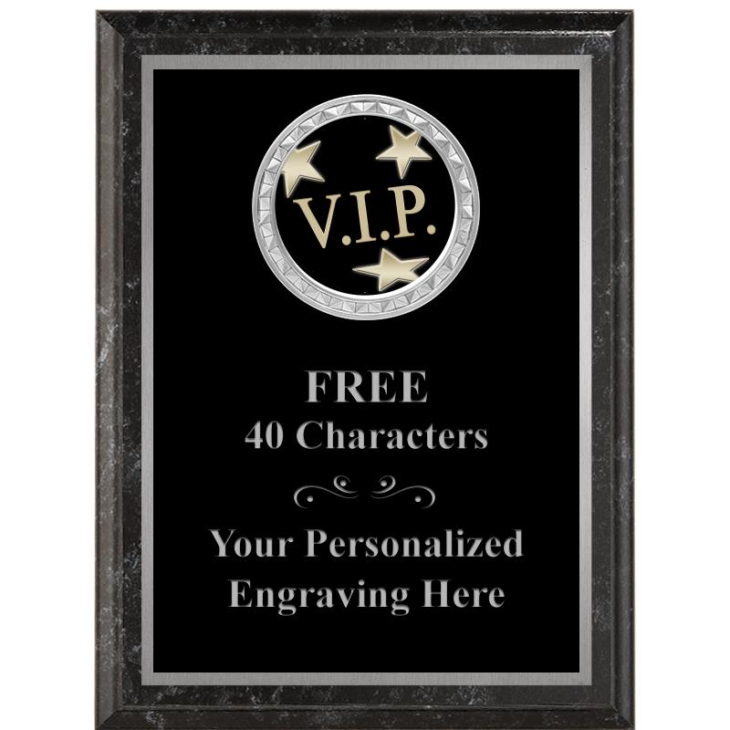 6X8 BLACK EXECUTIVE INS PLQ SV