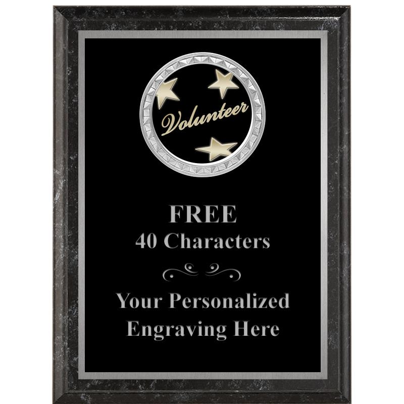 6X8 BLACK EXECUTIVE INS PLQ SV