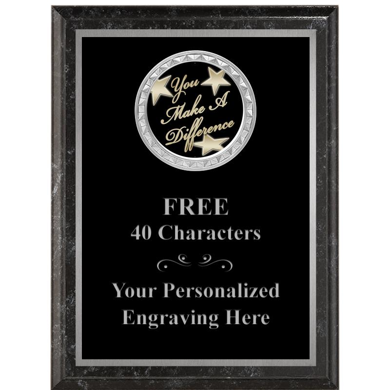 6X8 BLACK EXECUTIVE INS PLQ SV