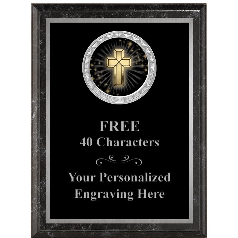 6X8 BLACK EXECUTIVE INS PLQ SV