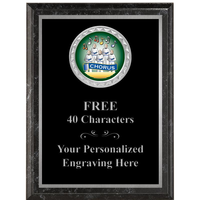 6X8 BLACK EXECUTIVE INS PLQ SV