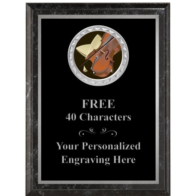 6X8 BLACK EXECUTIVE INS PLQ SV