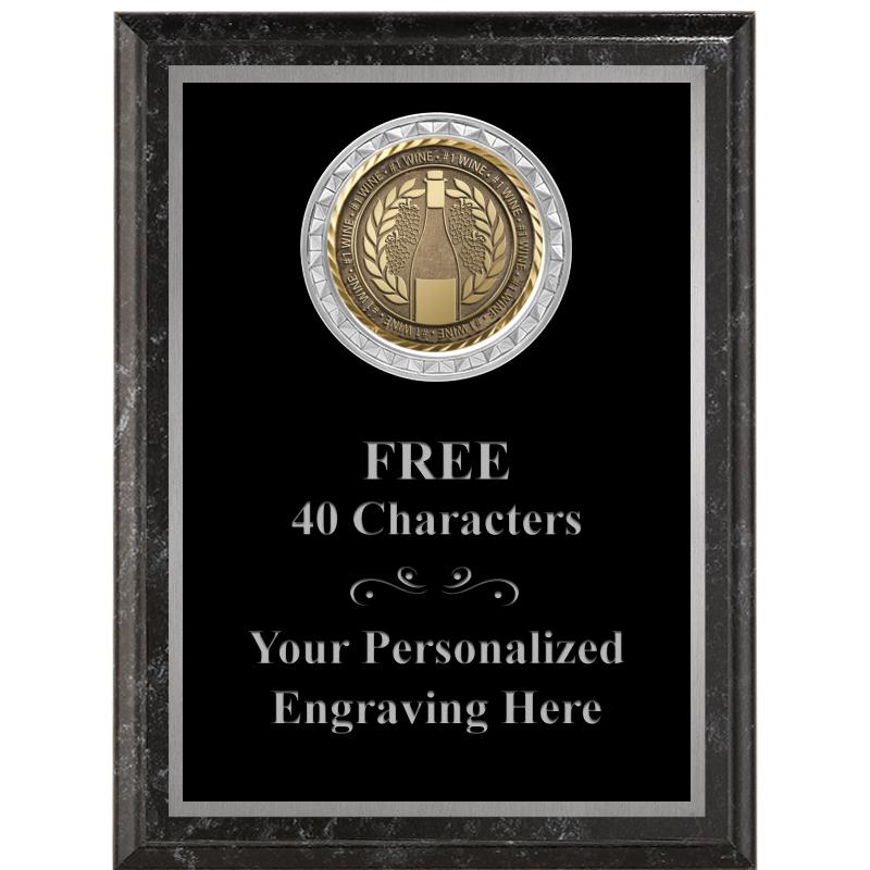 6X8 BLACK EXECUTIVE INS PLQ SV