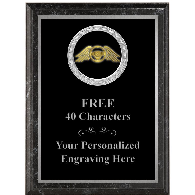 6X8 BLACK EXECUTIVE INS PLQ SV