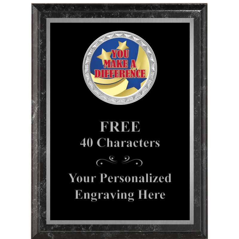 6X8 BLACK EXECUTIVE INS PLQ SV