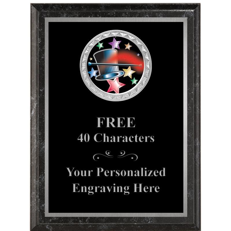 6X8 BLACK EXECUTIVE INS PLQ SV