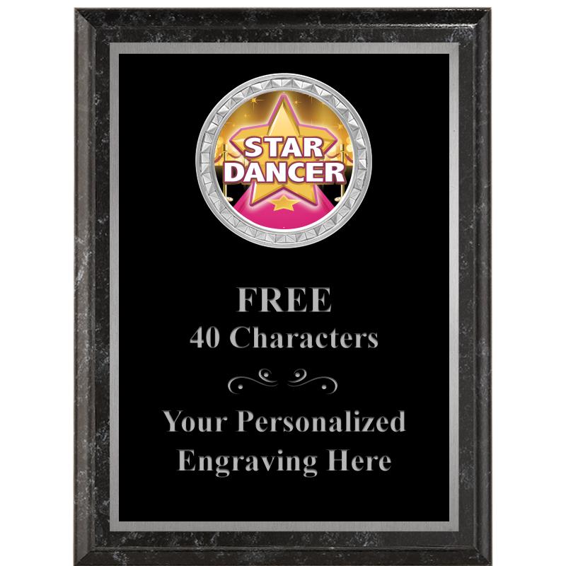 6X8 BLACK EXECUTIVE INS PLQ SV