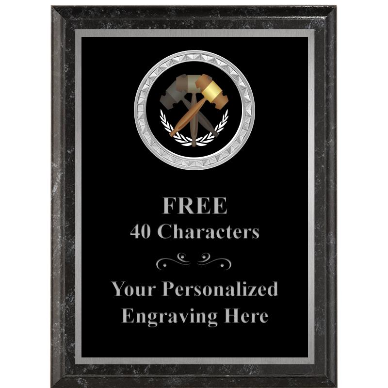 6X8 BLACK EXECUTIVE INS PLQ SV