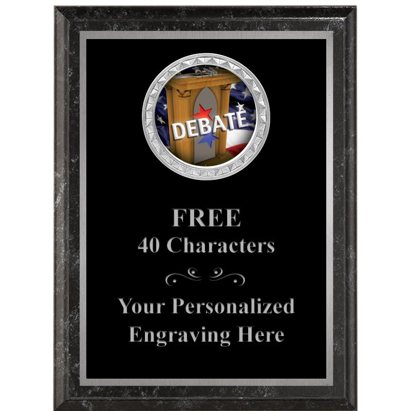 6X8 BLACK EXECUTIVE INS PLQ SV