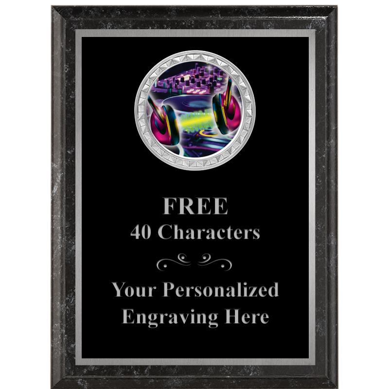 6X8 BLACK EXECUTIVE INS PLQ SV