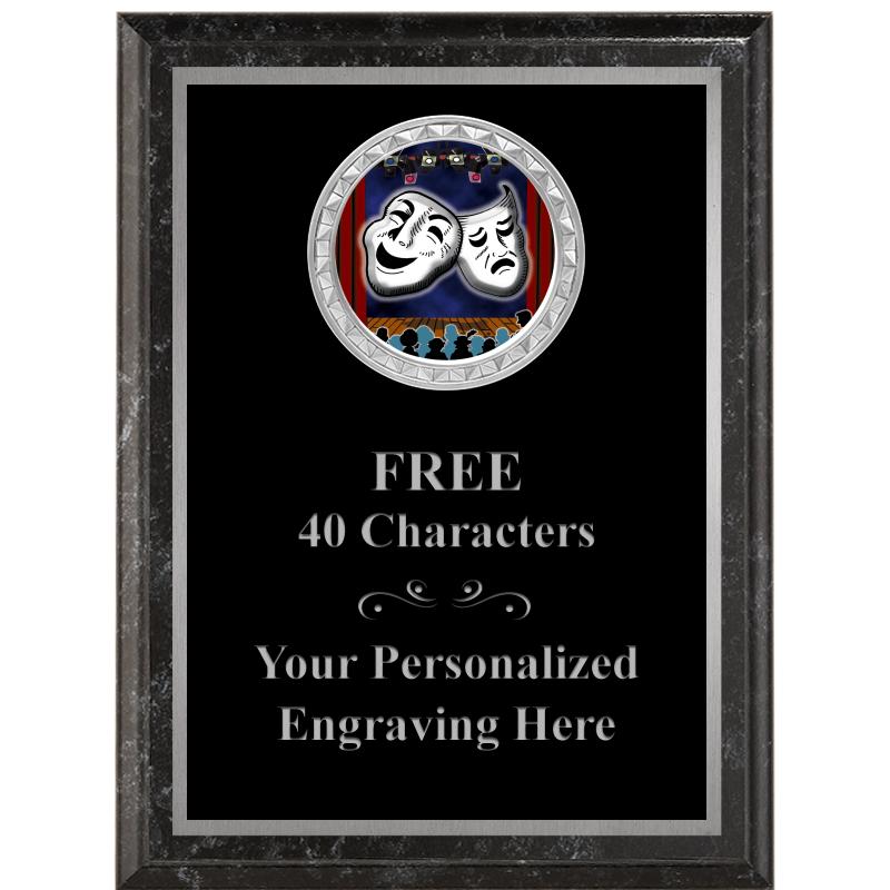 6X8 BLACK EXECUTIVE INS PLQ SV