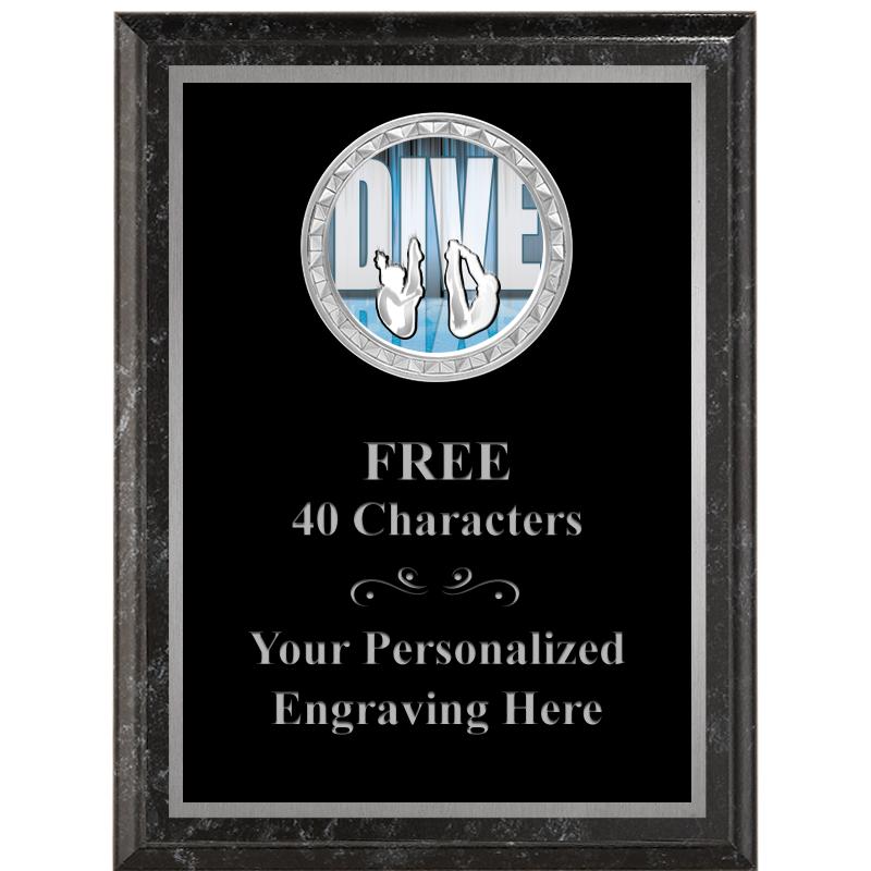 6X8 BLACK EXECUTIVE INS PLQ SV