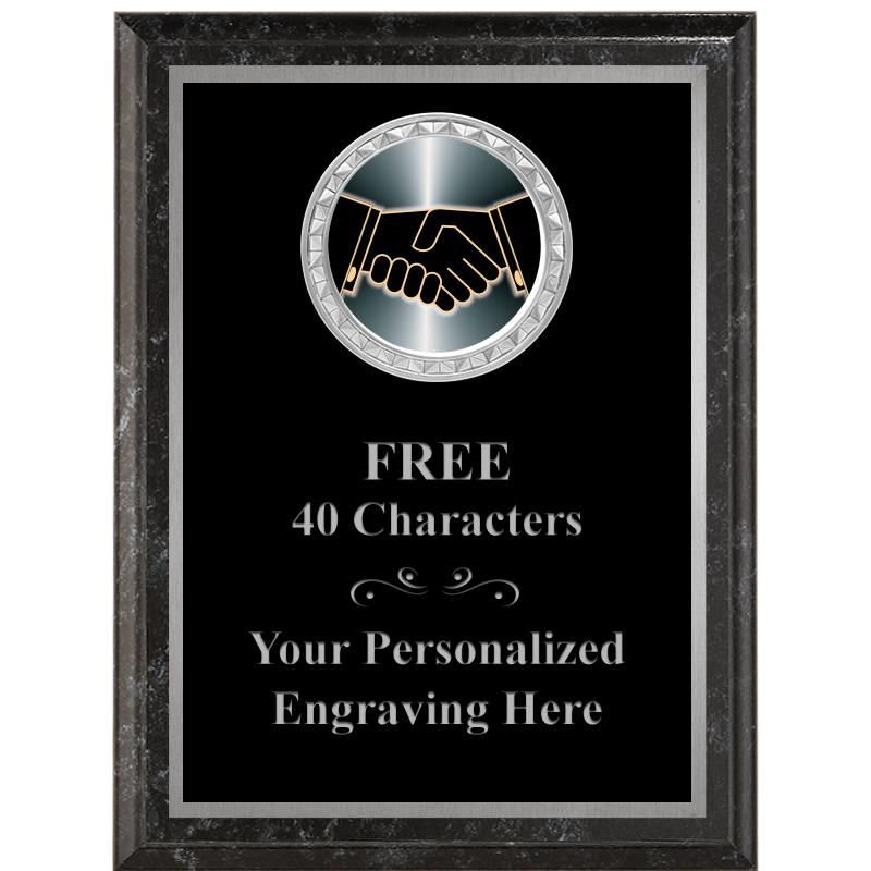 6X8 BLACK EXECUTIVE INS PLQ SV