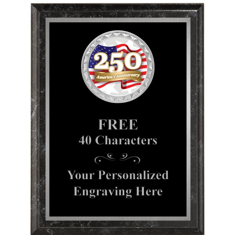 6X8 BLACK EXECUTIVE INS PLQ SV