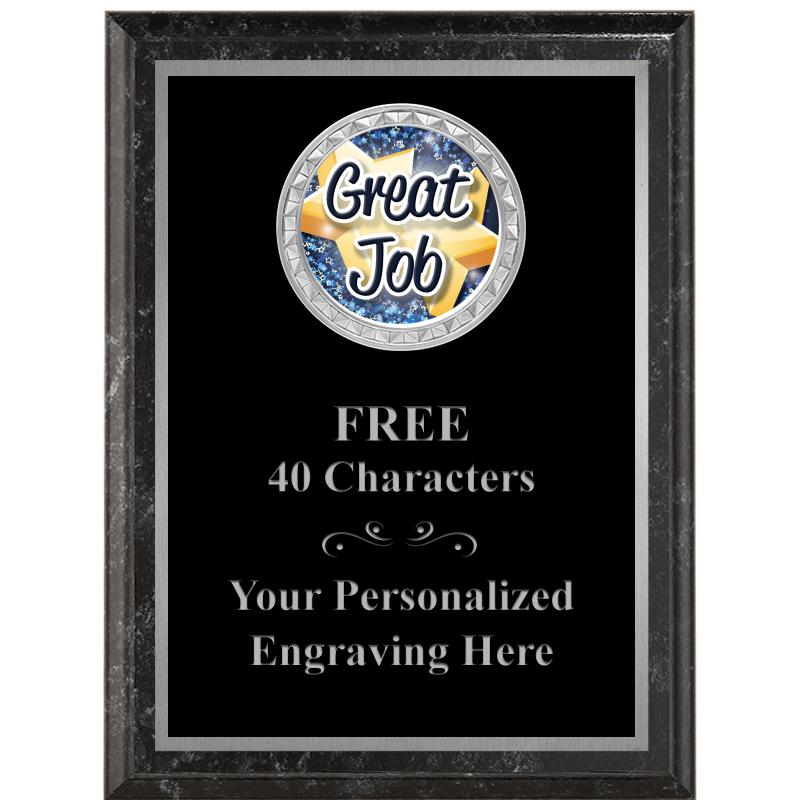 6X8 BLACK EXECUTIVE INS PLQ SV