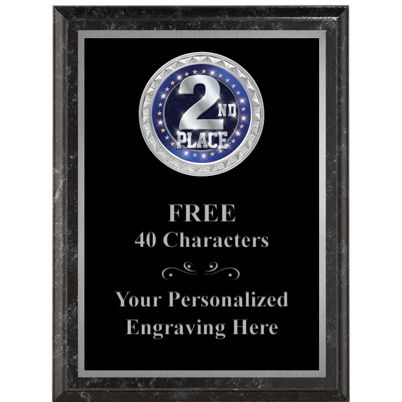 6X8 BLACK EXECUTIVE INS PLQ SV