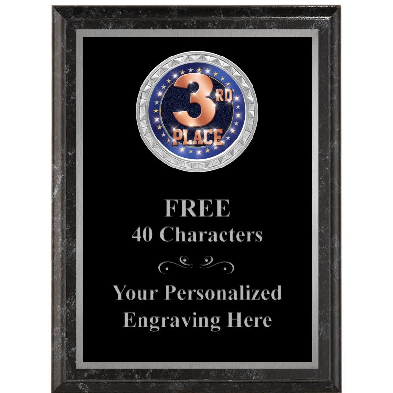 6X8 BLACK EXECUTIVE INS PLQ SV