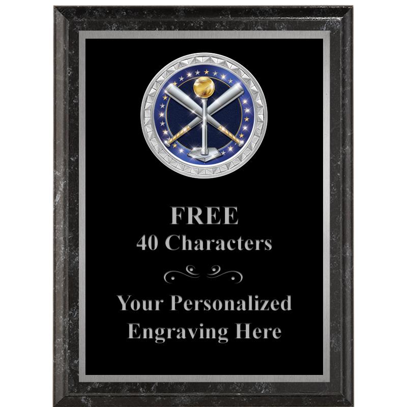 6X8 BLACK EXECUTIVE INS PLQ SV