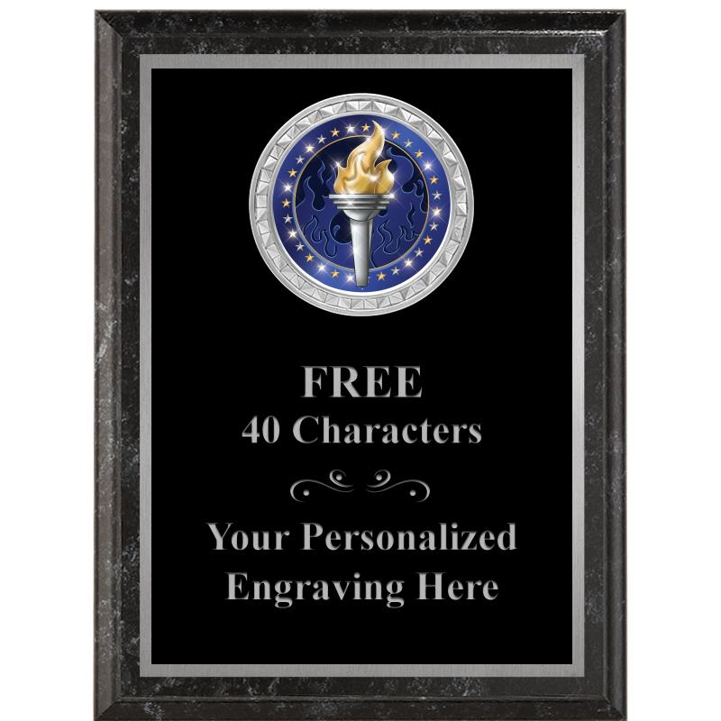 6X8 BLACK EXECUTIVE INS PLQ SV