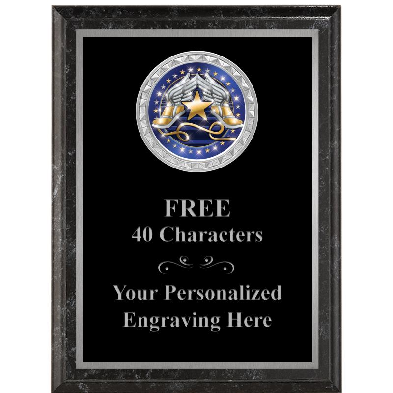 6X8 BLACK EXECUTIVE INS PLQ SV