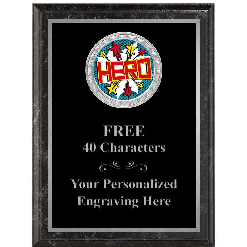 6X8 BLACK EXECUTIVE INS PLQ SV