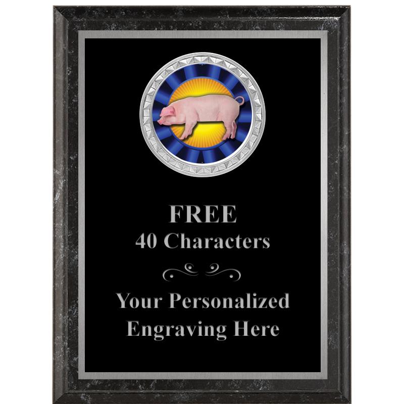 6X8 BLACK EXECUTIVE INS PLQ SV