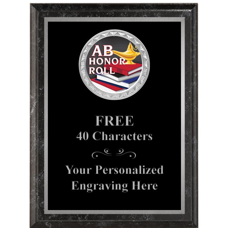 6X8 BLACK EXECUTIVE INS PLQ SV