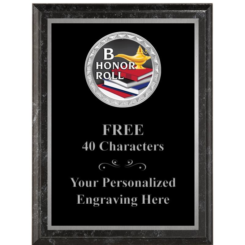 6X8 BLACK EXECUTIVE INS PLQ SV