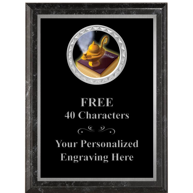 6X8 BLACK EXECUTIVE INS PLQ SV