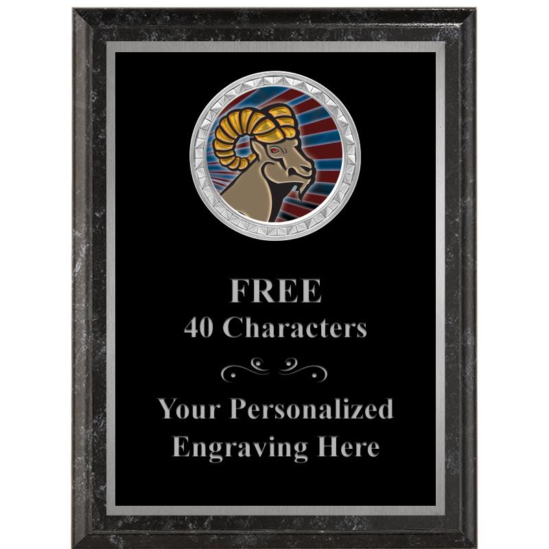 6X8 BLACK EXECUTIVE INS PLQ SV