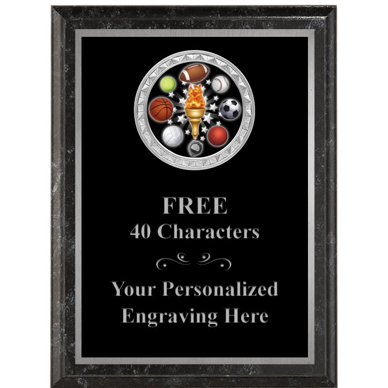 6X8 BLACK EXECUTIVE INS PLQ SV