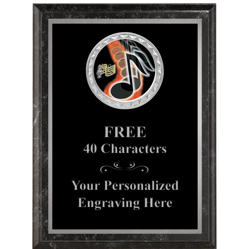 6X8 BLACK EXECUTIVE INS PLQ SV