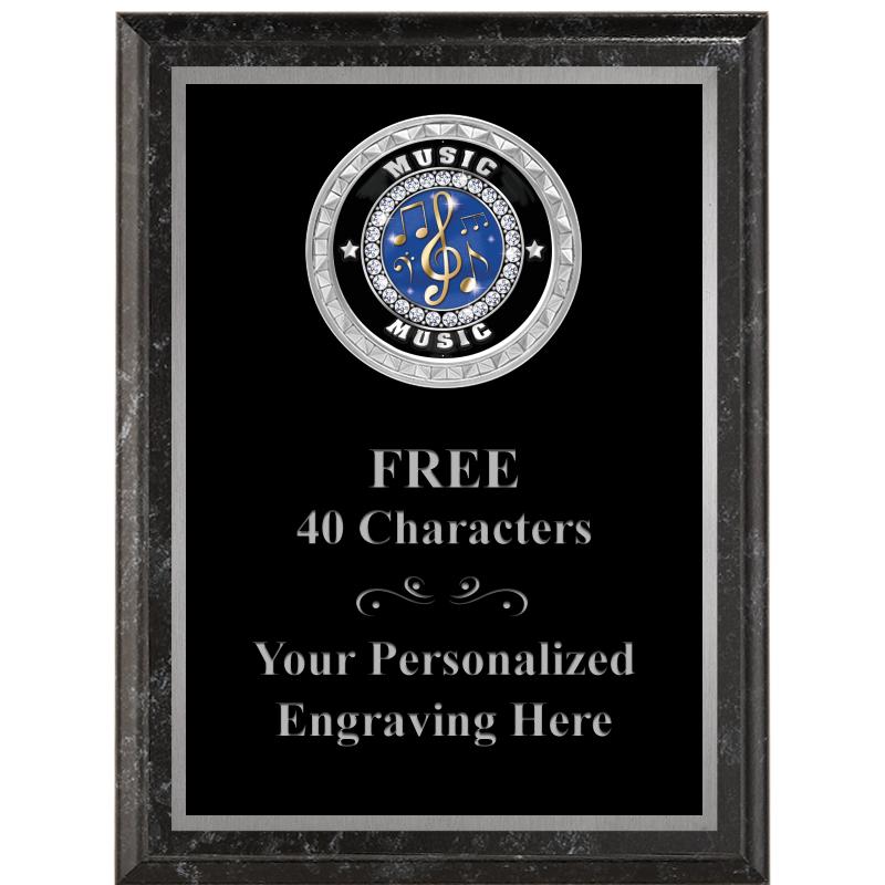 6X8 BLACK EXECUTIVE INS PLQ SV