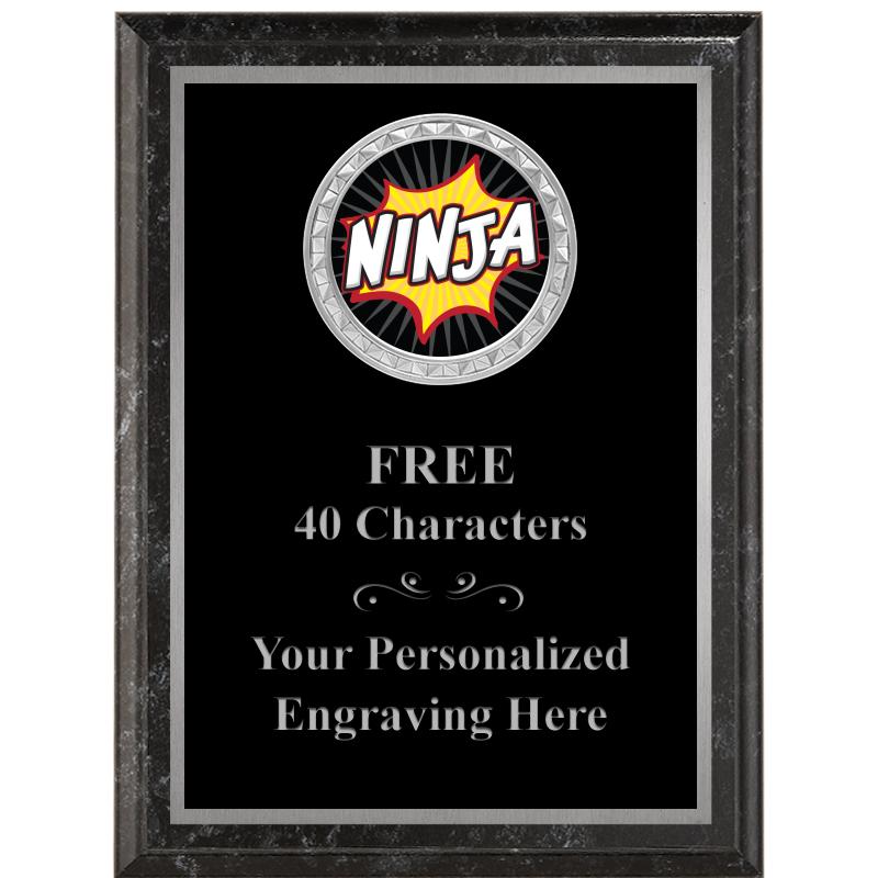 6X8 BLACK EXECUTIVE INS PLQ SV