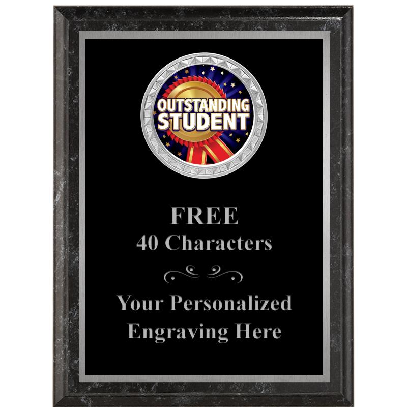 6X8 BLACK EXECUTIVE INS PLQ SV