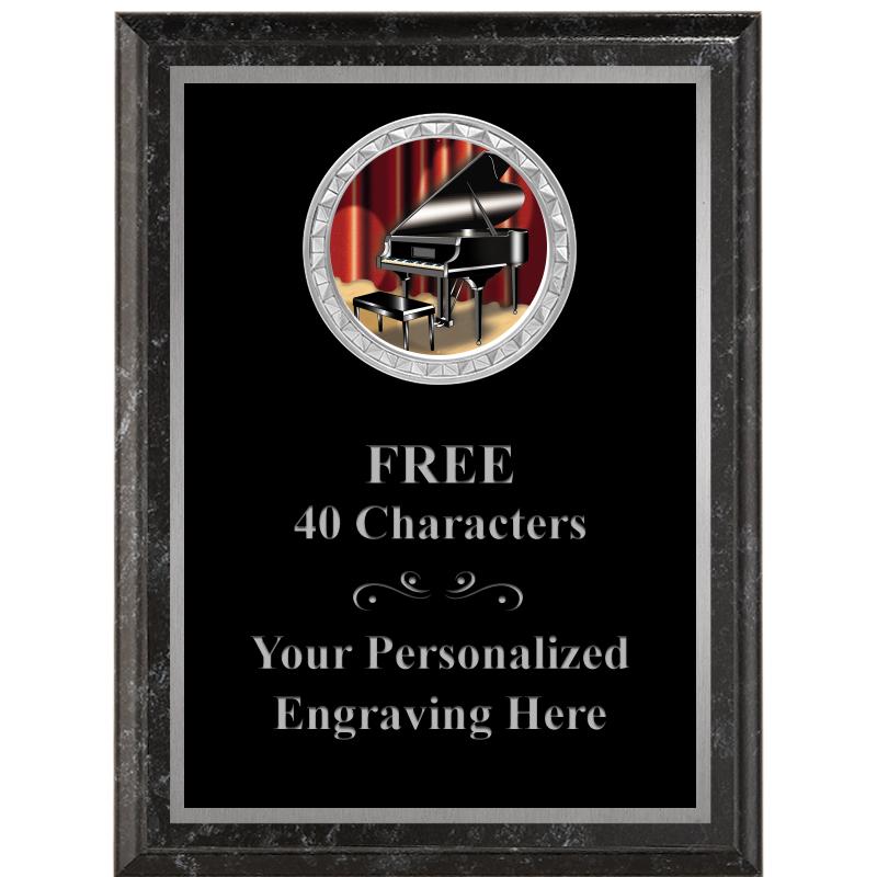 6X8 BLACK EXECUTIVE INS PLQ SV