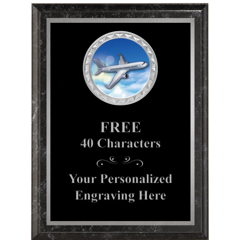 6X8 BLACK EXECUTIVE INS PLQ SV