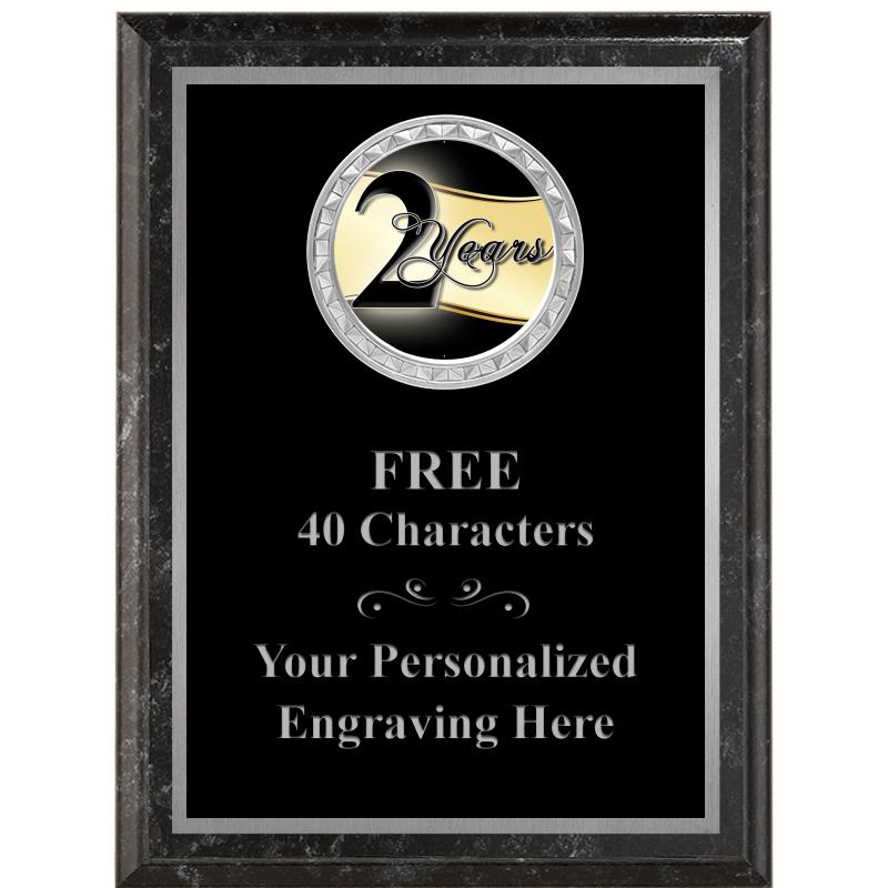 6X8 BLACK EXECUTIVE INS PLQ SV